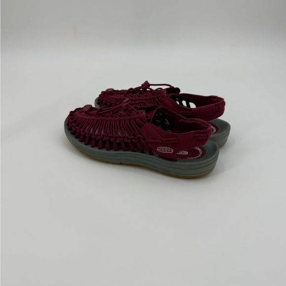 KEEN UNEEK Burgundy Cord Sandals Lightweight Comfort Outdoor Slip-On Shoes SZ 10 - Picture 11 of 16